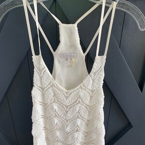 1.State White Crocheted Tank Top